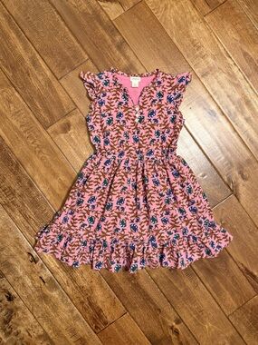 J.Crew girls Pink Floral Dress size 5